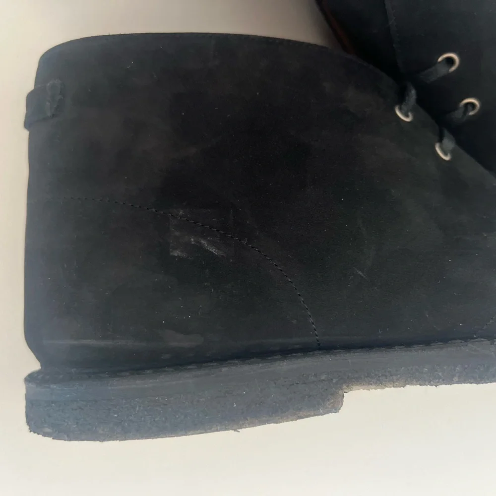 Yves Saint Laurent Oran Lu Nubuck Black‎ Leather Lace-Up Shoes Size 44